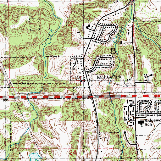 Topographic Map of Rock Island Fire Department Station 2, IL