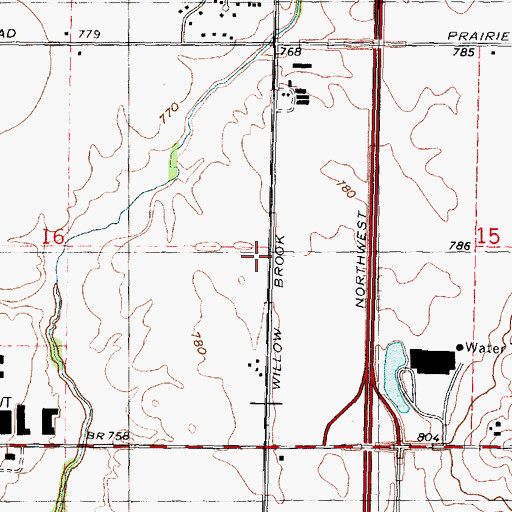Topographic Map of Harlem - Roscoe Fire Protection District Station 3, IL