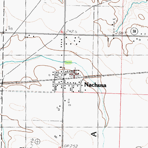 Topographic Map of Dixon Rural Fire Protection District Station 2 Nachusa, IL