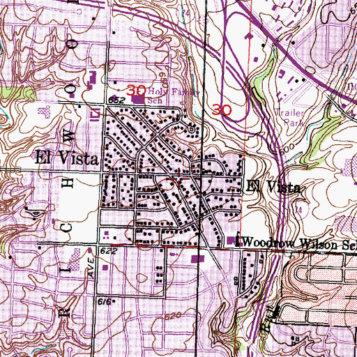 Topographic Map of Peoria Fire Department Station 13, IL