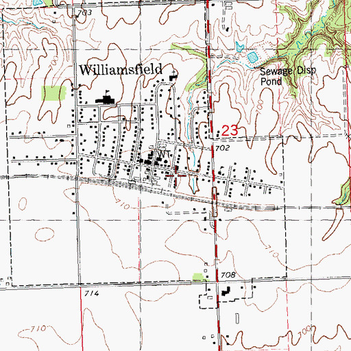 Topographic Map of Williamsfield Fire Protection District, IL