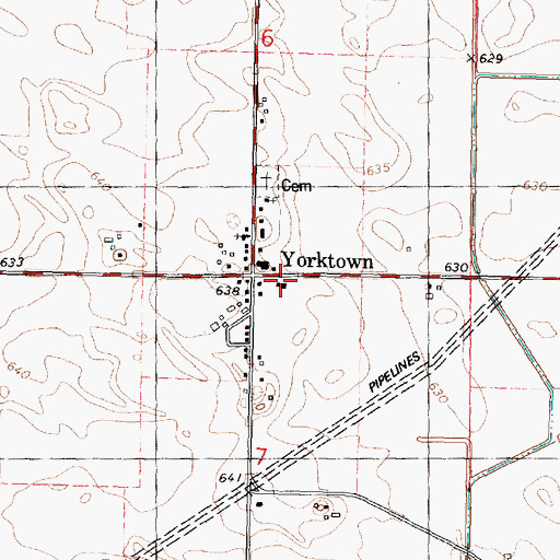 Topographic Map of Tampico Rural Fire Protection District Station 2, IL