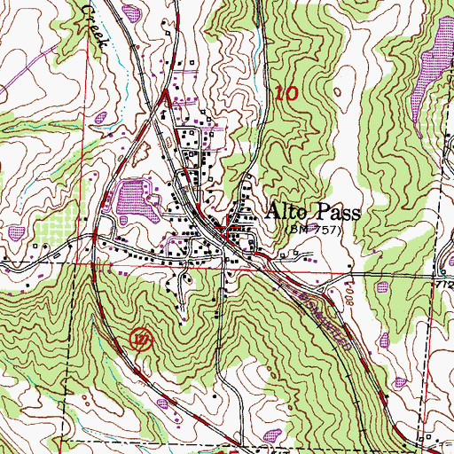 Topographic Map of Alto Pass Fire Department, IL