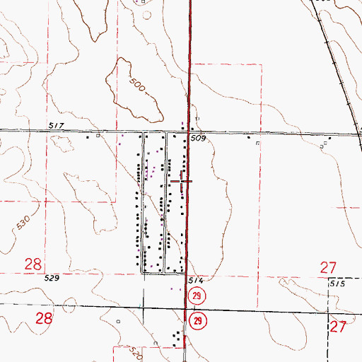 Topographic Map of Cincinnati Fire Protection District, IL