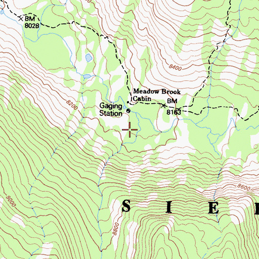 Topographic Map of Nichols Canyon, CA