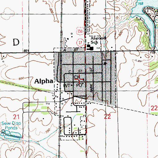 Topographic Map of Oxford Township Fire Professional, IL