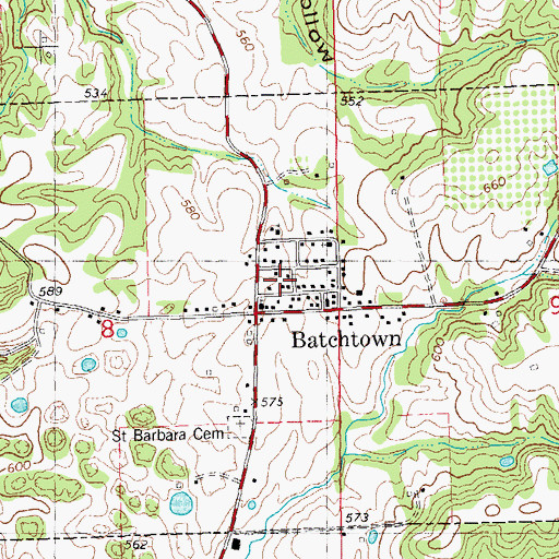 Topographic Map of Richwood Volunteer Fire Protection District, IL