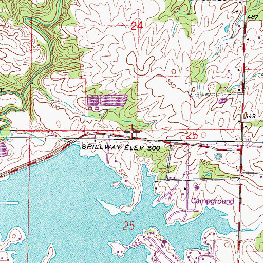 Topographic Map of Lake Egypt Fire Protection District Station 4, IL