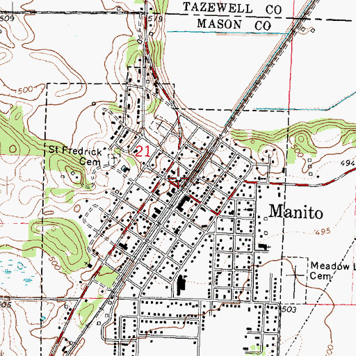 Topographic Map of Forman Fire Protection District and Ambulance Service, IL