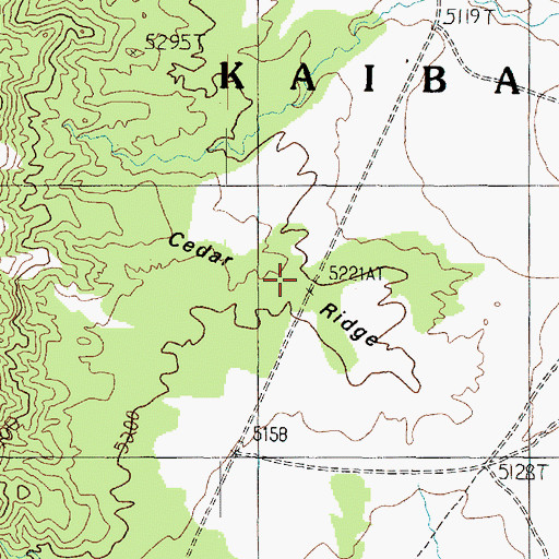 Topographic Map of Cedar Ridge, AZ