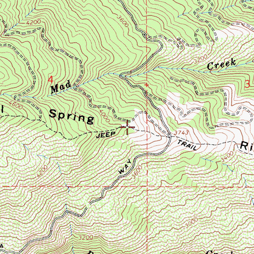 Topographic Map of Noel Spring Ridge, CA