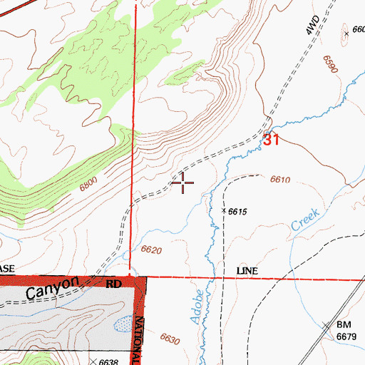 Topographic Map of North Canyon, CA