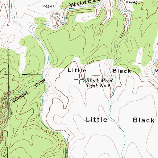 Topographic Map of Black Mesa Tank Number Two, AZ