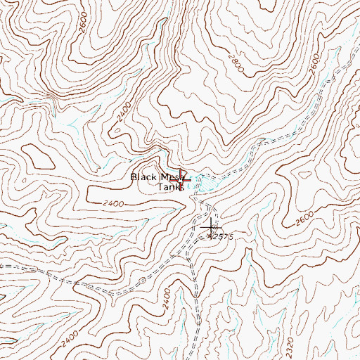Topographic Map of Black Mesa Tanks, AZ