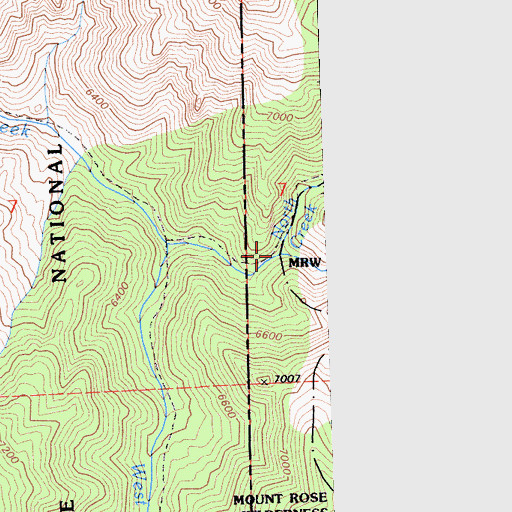 Topographic Map of North Fork Gray Creek, CA