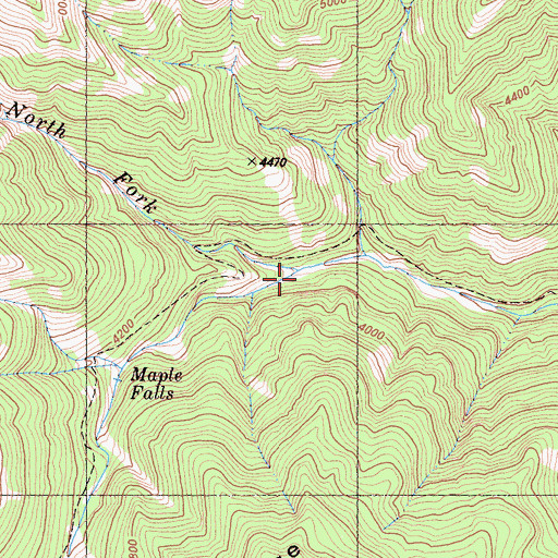 Topographic Map of North Fork Kelsey Creek, CA