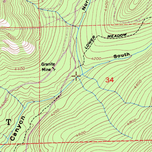 Topographic Map of North Fork Long Canyon, CA