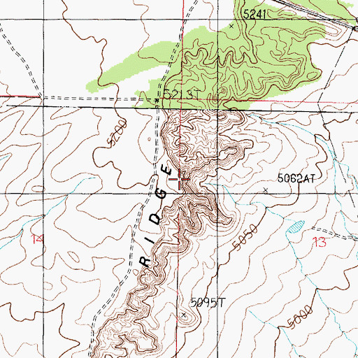 Topographic Map of Cedar Ridge, AZ
