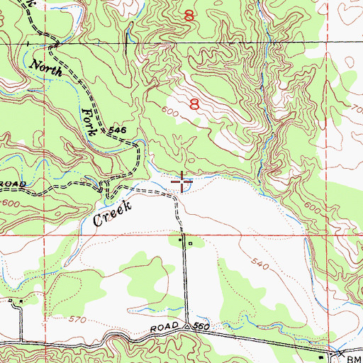 Topographic Map of North Fork Red Bank Creek, CA