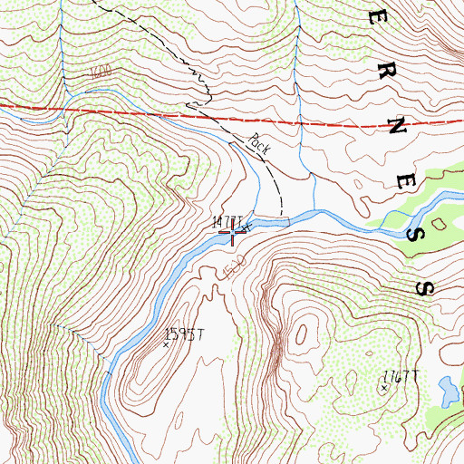 Topographic Map of North Fork San Joaquin River, CA