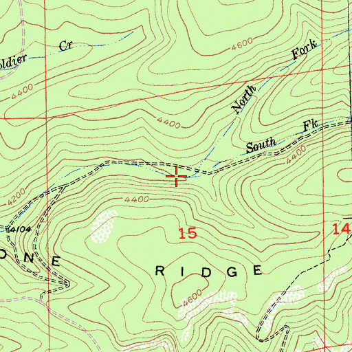 Topographic Map of North Fork Soldier Creek, CA