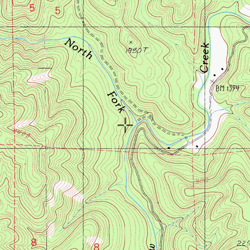 Topographic Map of North Fork Squaw Creek, CA