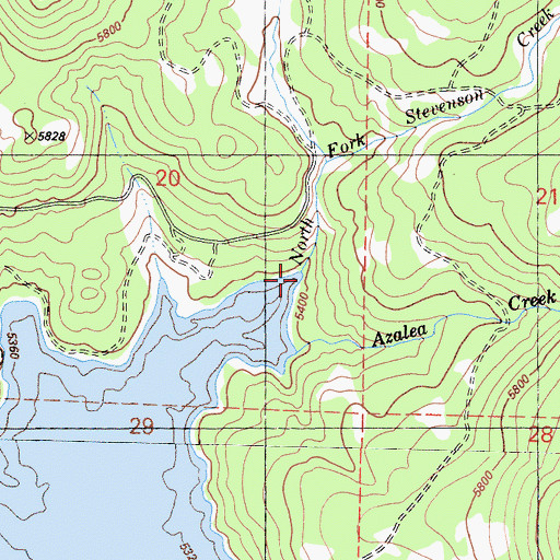Topographic Map of North Fork Stevenson Creek, CA