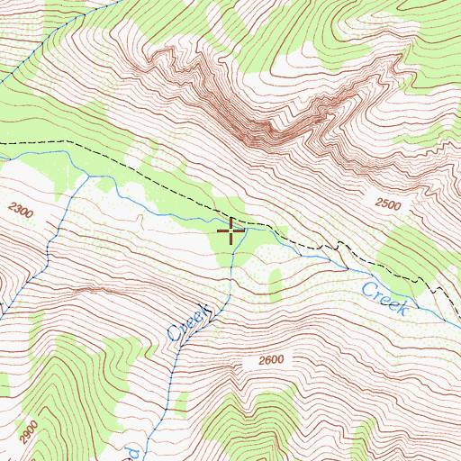 Topographic Map of North Guard Creek, CA
