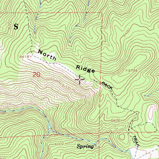 Topographic Map of North Ridge, CA
