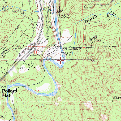 Topographic Map of North Salt Creek, CA