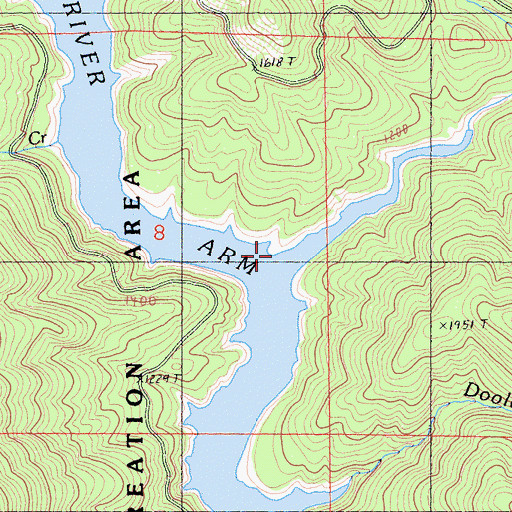 Topographic Map of Nosoni Creek, CA