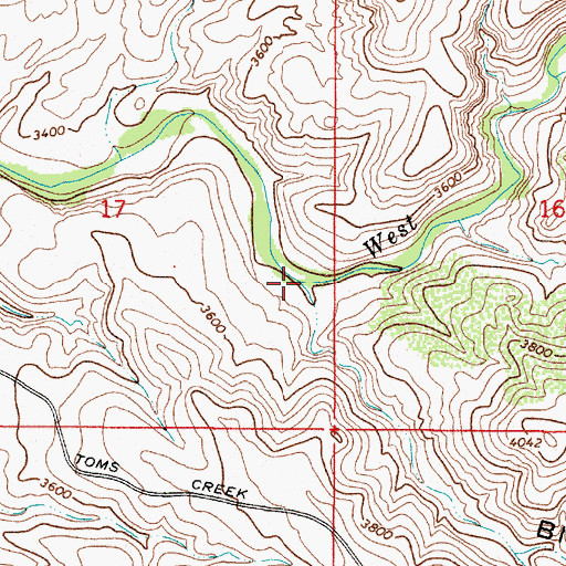 Topographic Map of Black Mountain Canyon, AZ