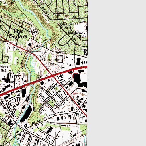 Topographic Map of New Castle County Emergency Medical Services Paramedic Station 7, DE