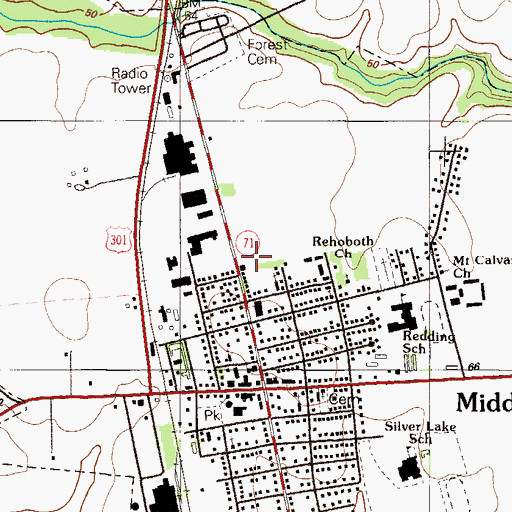 Topographic Map of New Castle County Emergency Medical Services Paramedic Station 5, DE