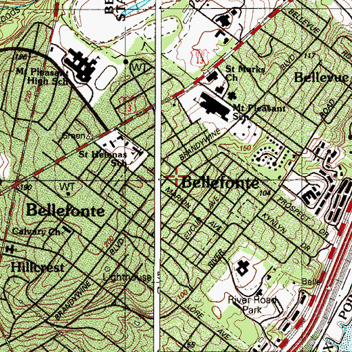 Topographic Map of New Castle County Emergency Medical Services Paramedic Station 4, DE