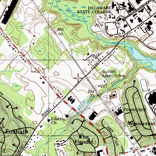 Topographic Map of Care First Ambulance Transportation Service, DE