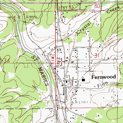 Topographic Map of Upriver Ambulance, ID