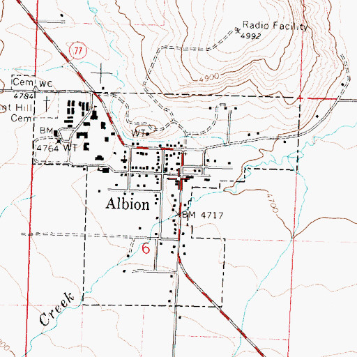 Topographic Map of Albion Quick Response Unit, ID