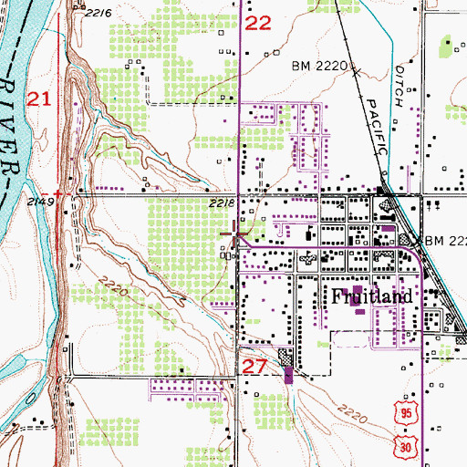 Topographic Map of Payette County Paramedics, ID
