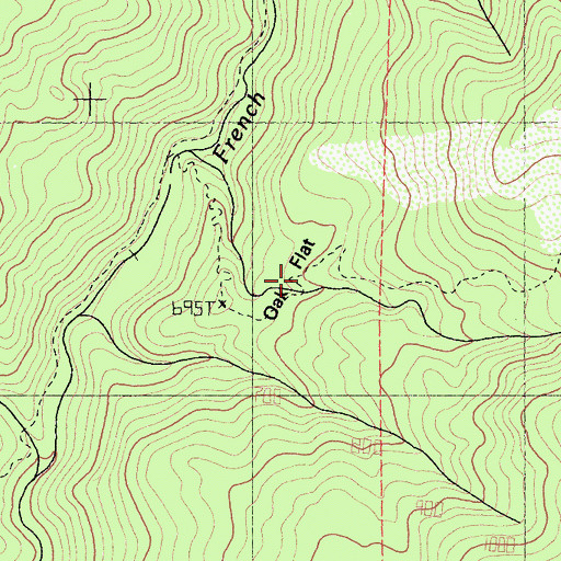 Topographic Map of Oak Flat, CA