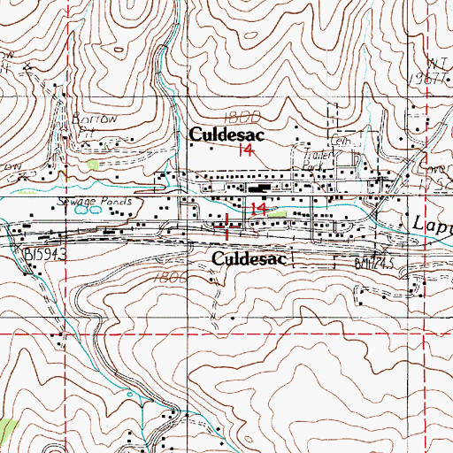 Topographic Map of Culdesac Quick Response Unit, ID