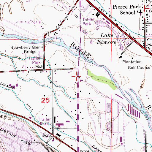 Topographic Map of Ada County Paramedics Medical Station 56, ID