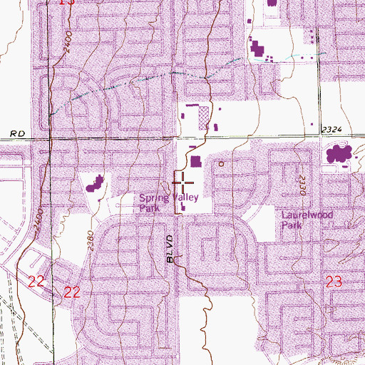 Topographic Map of University Medical Center of Southern Nevada Spring Valley Quick Care, NV