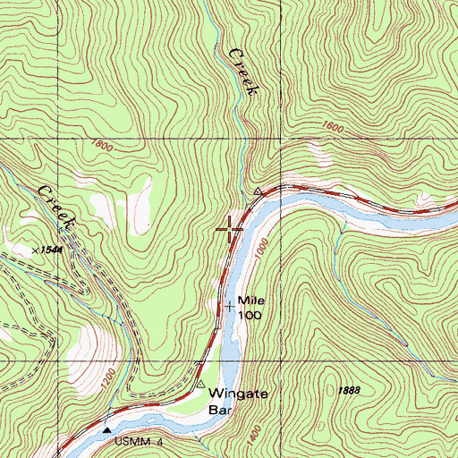 Topographic Map of Oak Flat Creek, CA
