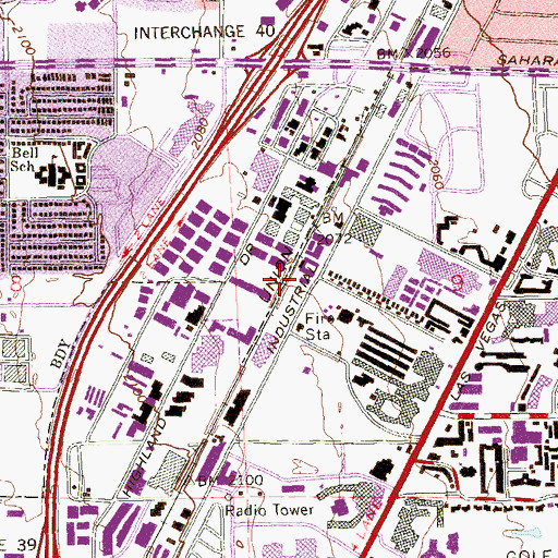 Topographic Map of James M Hogan Medical Center, NV