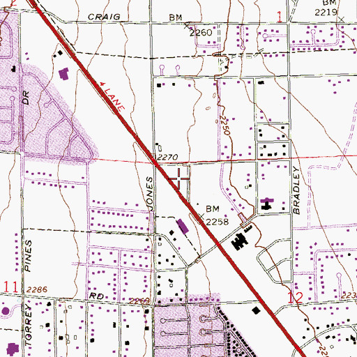 Topographic Map of University Health System Family Medicine, NV