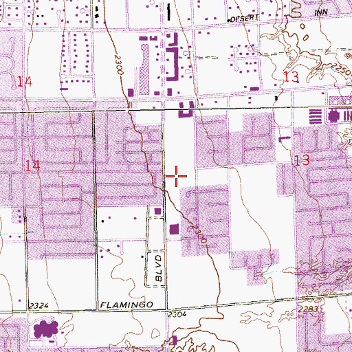 Topographic Map of Red Rock Behavioral Health Hospital, NV