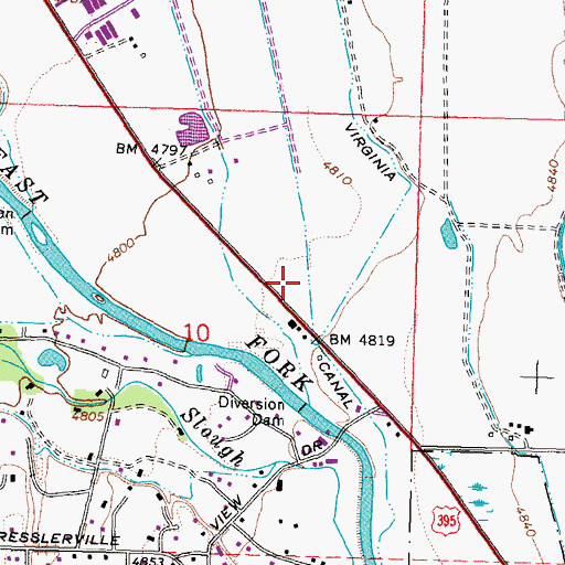 Topographic Map of Carson Valley Medical Center, NV
