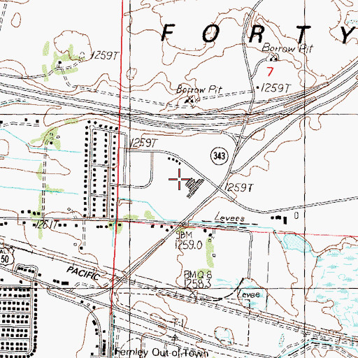 Topographic Map of Renown Medical Group Urgent Care Center, NV