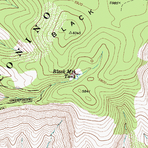 Topographic Map of Black Mountain Tank, AZ